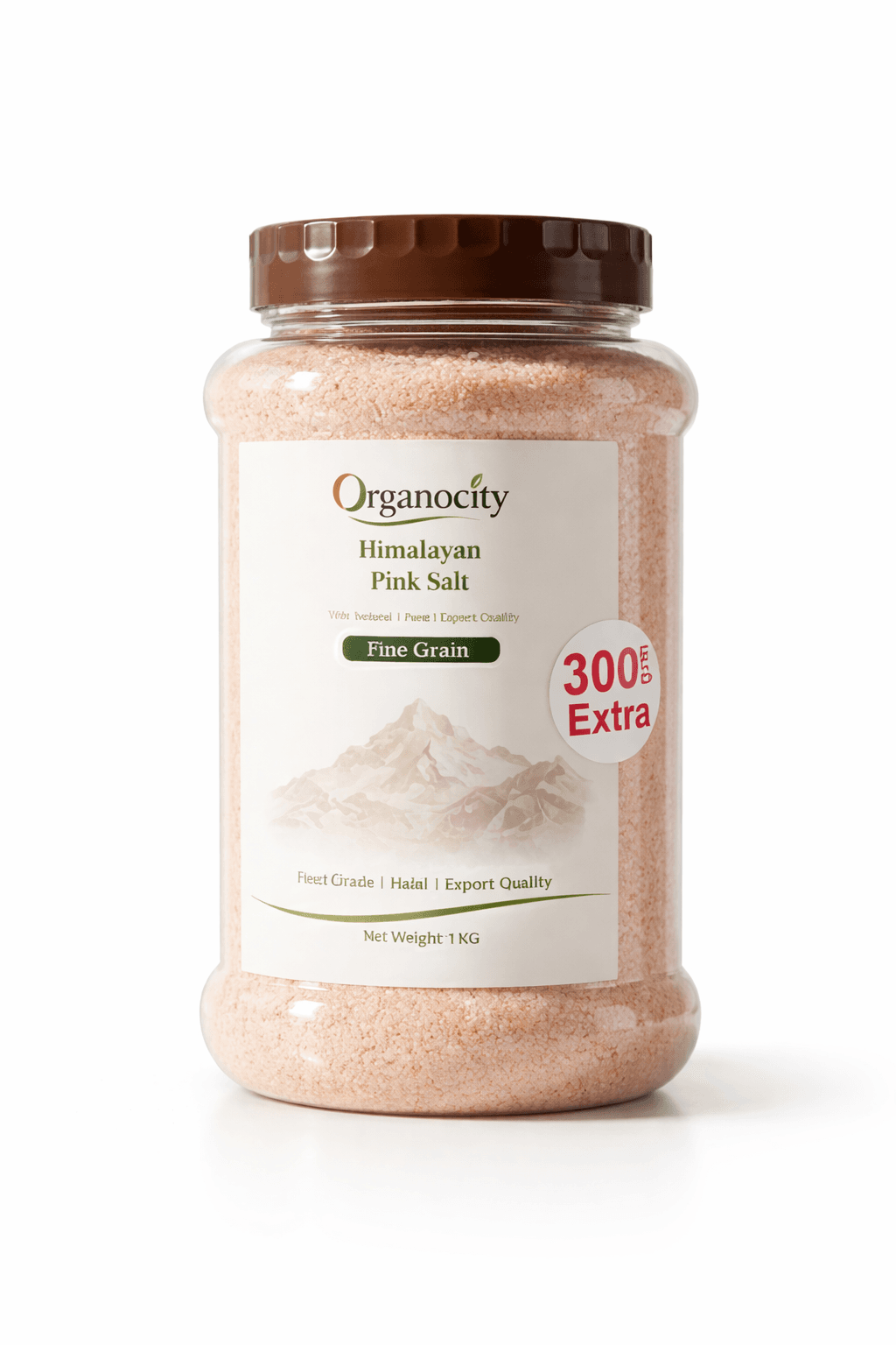 Himalayan Pink Salt Fine Grain – 1KG Jar (300g Extra Bonus)