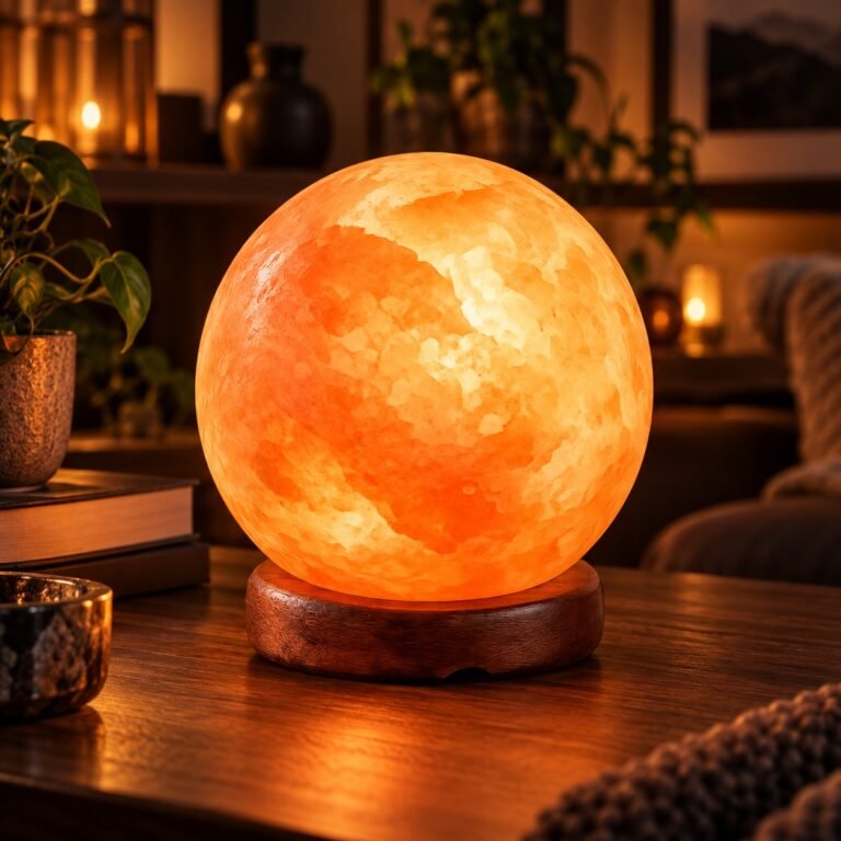 Pink Salt Ball Lamp by Organocity – details